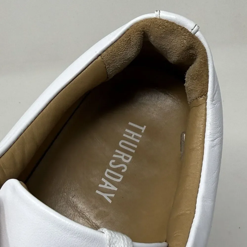 Thursday Boot Company White Leather Low-Top Sneakers
